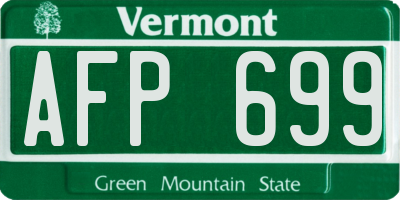 VT license plate AFP699