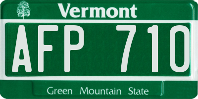 VT license plate AFP710