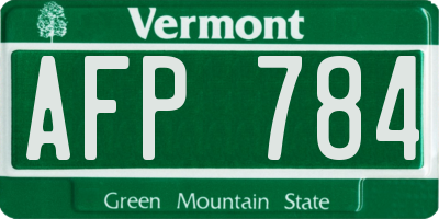 VT license plate AFP784