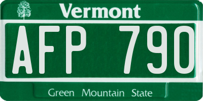 VT license plate AFP790