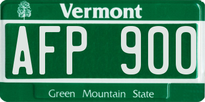 VT license plate AFP900