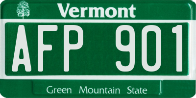 VT license plate AFP901