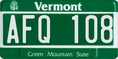 VT license plate AFQ108