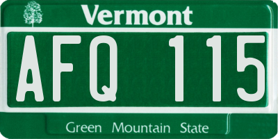 VT license plate AFQ115