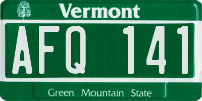 VT license plate AFQ141