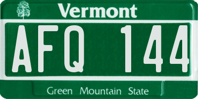 VT license plate AFQ144
