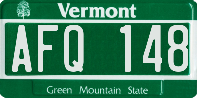 VT license plate AFQ148
