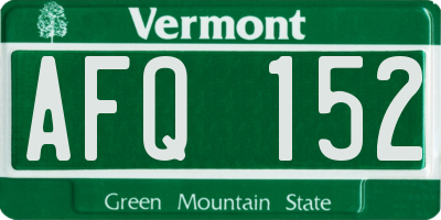 VT license plate AFQ152