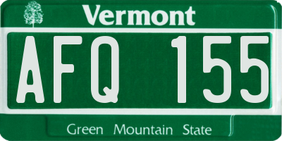 VT license plate AFQ155
