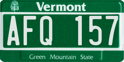 VT license plate AFQ157