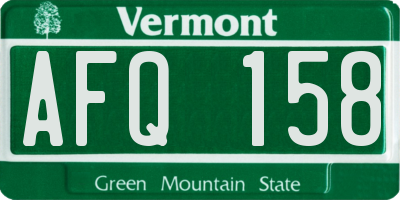 VT license plate AFQ158