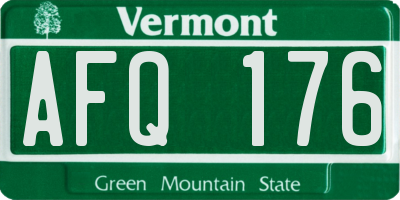VT license plate AFQ176