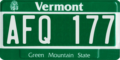 VT license plate AFQ177