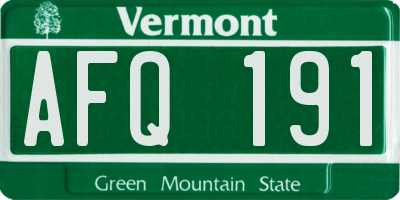 VT license plate AFQ191