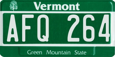 VT license plate AFQ264