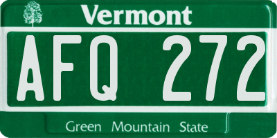 VT license plate AFQ272