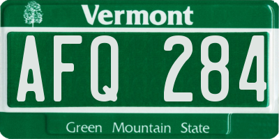 VT license plate AFQ284