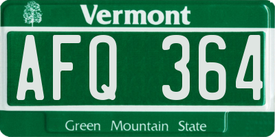 VT license plate AFQ364