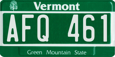 VT license plate AFQ461