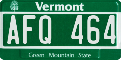 VT license plate AFQ464