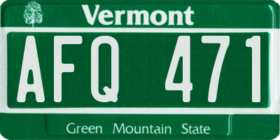 VT license plate AFQ471