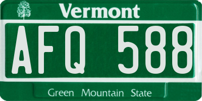 VT license plate AFQ588