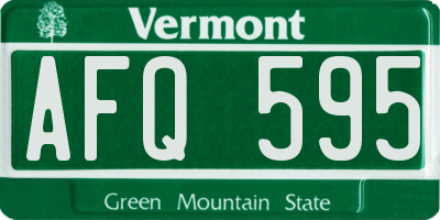 VT license plate AFQ595