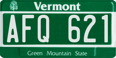 VT license plate AFQ621