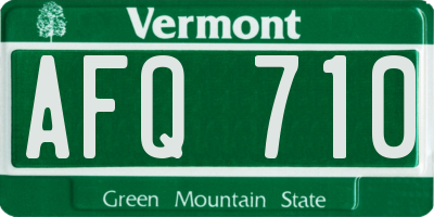 VT license plate AFQ710