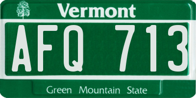 VT license plate AFQ713