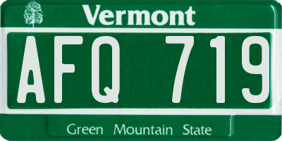 VT license plate AFQ719