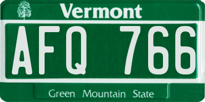 VT license plate AFQ766