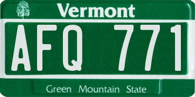 VT license plate AFQ771