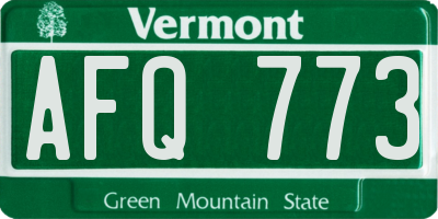 VT license plate AFQ773