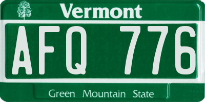 VT license plate AFQ776