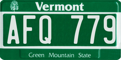 VT license plate AFQ779
