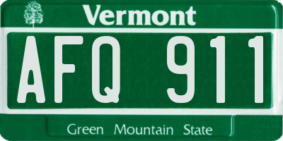 VT license plate AFQ911