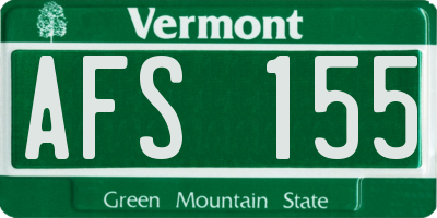 VT license plate AFS155