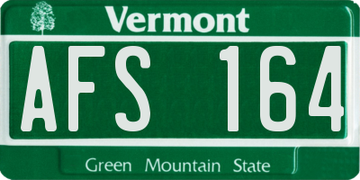 VT license plate AFS164
