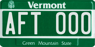 VT license plate AFT000