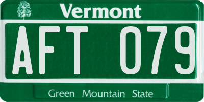 VT license plate AFT079