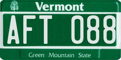 VT license plate AFT088