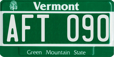 VT license plate AFT090