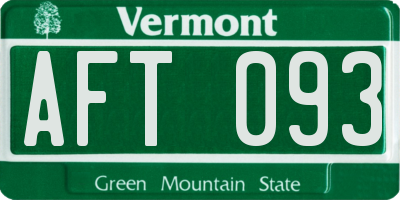 VT license plate AFT093
