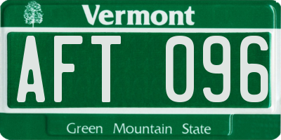 VT license plate AFT096