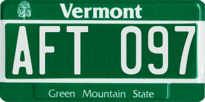 VT license plate AFT097