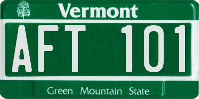 VT license plate AFT101