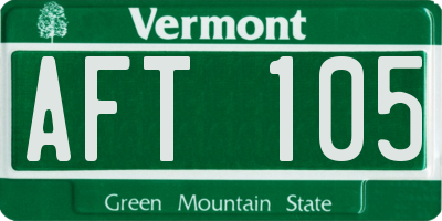 VT license plate AFT105