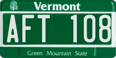 VT license plate AFT108