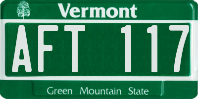 VT license plate AFT117